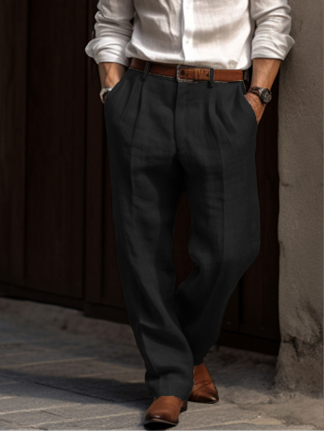 Alarion | Heren linnen broek – Relaxed fit, comfortabele broek, casual, lichtgewicht en ademend