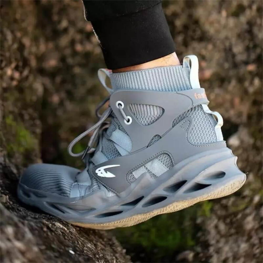 IronWalk | Lichtgewicht ademende werkschoenen voor mannen, veiligheidsschoenen met stalen neus, slipvast industrieel schoeisel