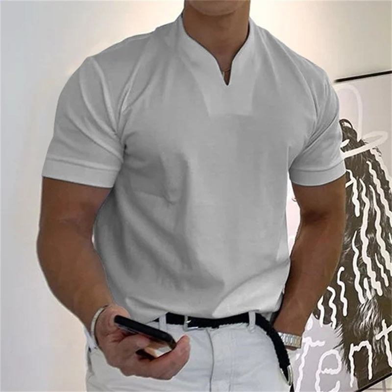 Aladar | Heren Slim Casual T-shirt - Korte Mouw, Businesswear