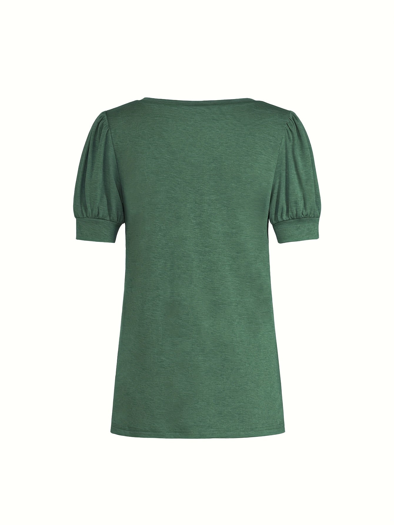 Palis | Elegant V-hals T-shirt met bloemetjesmouwen - Lichtgewicht ademende top, casual voor werk en dagelijks gebruik