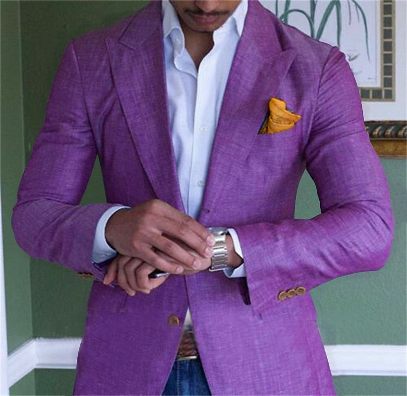 Zephan | Herenblazer van linnen - lichtgewicht ademend jack, comfortabele pasvorm, casual en formele kleding