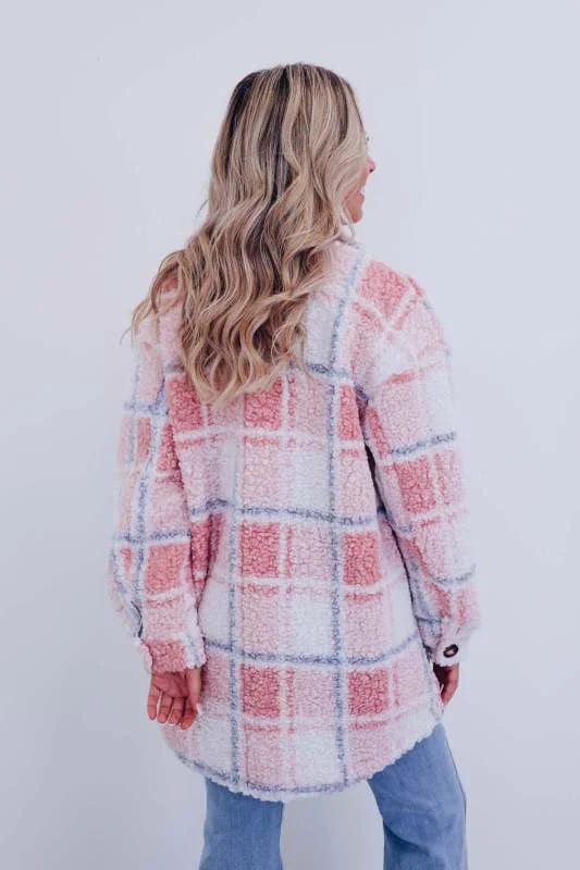 Melyra | Premium wollen fluffy jas voor dames – Lange warme winterjas met knopen