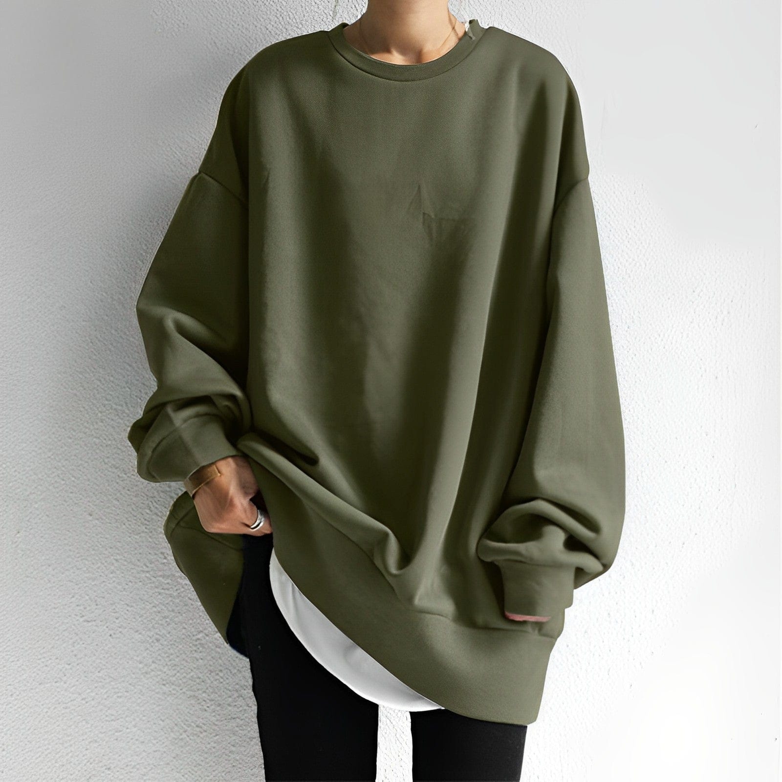 Lenorae | Luxe oversized trui – Trui met structuur, zacht katoen, comfortabel en relaxte pasvorm