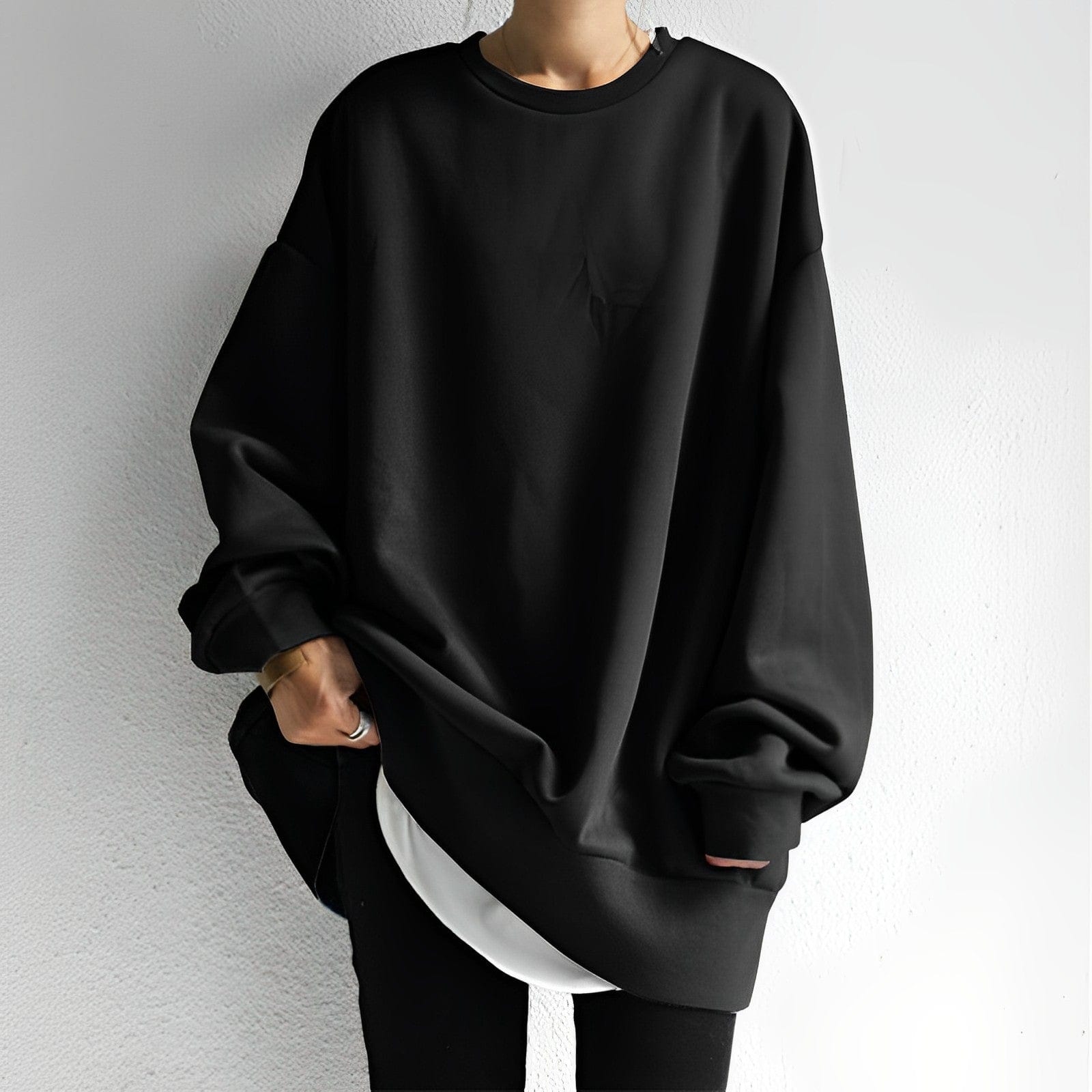 Lenorae | Luxe oversized trui – Trui met structuur, zacht katoen, comfortabel en relaxte pasvorm
