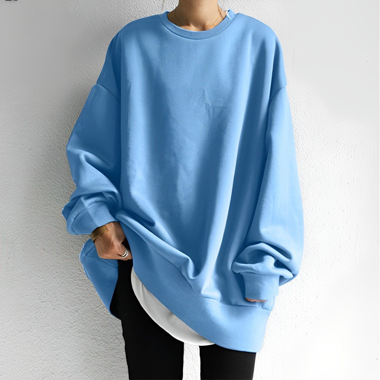 Lenorae | Luxe oversized trui – Trui met structuur, zacht katoen, comfortabel en relaxte pasvorm