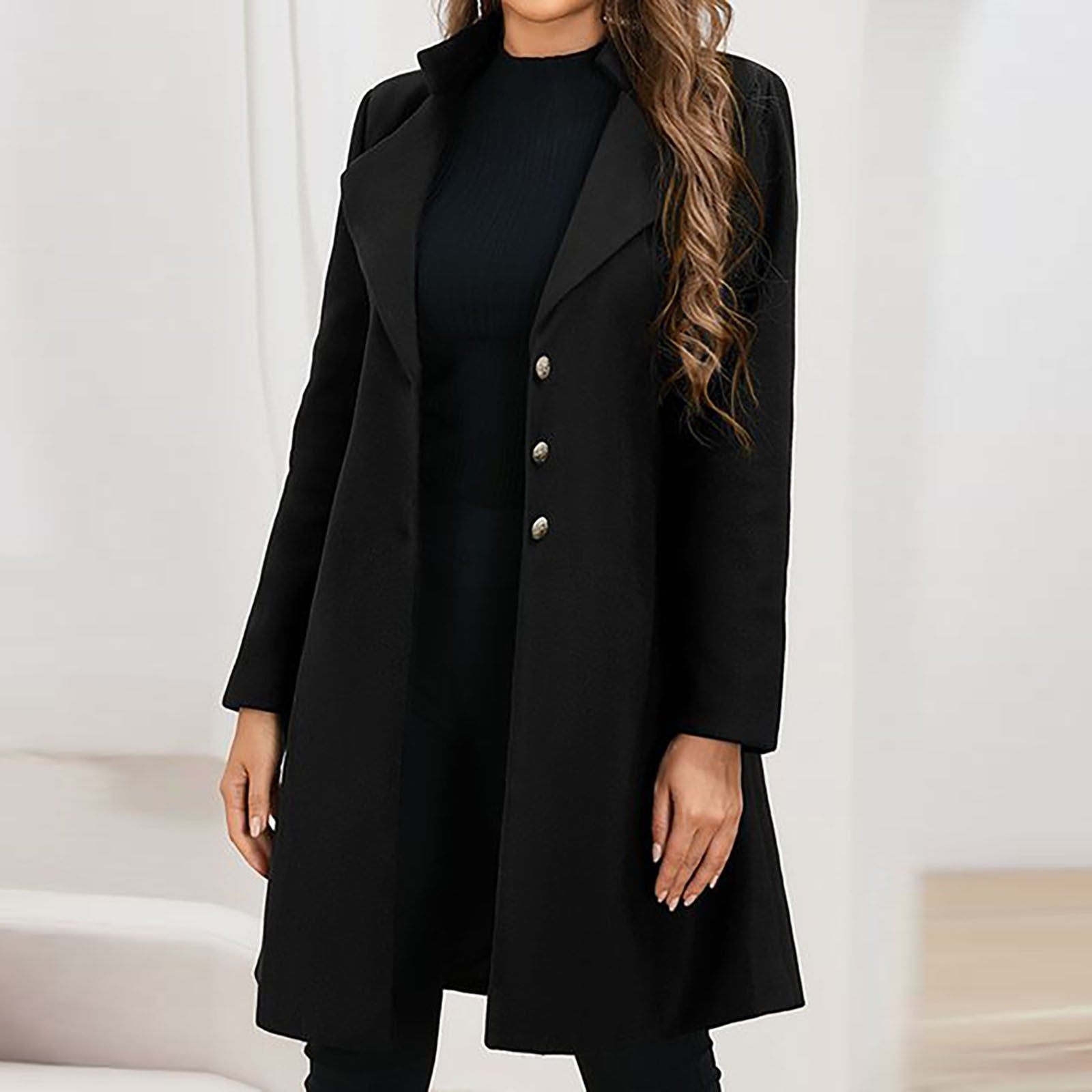 Ingelise | Prestige jas met 3 knopen – Op maat gemaakte elegante winterjas, klassieke formele stijl