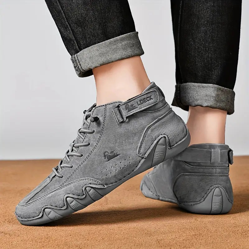 Bootrek | Heren Suède Enkellaars Sneakers – Stijlvolle Casual Boots met Slijtvaste Antislip Zool