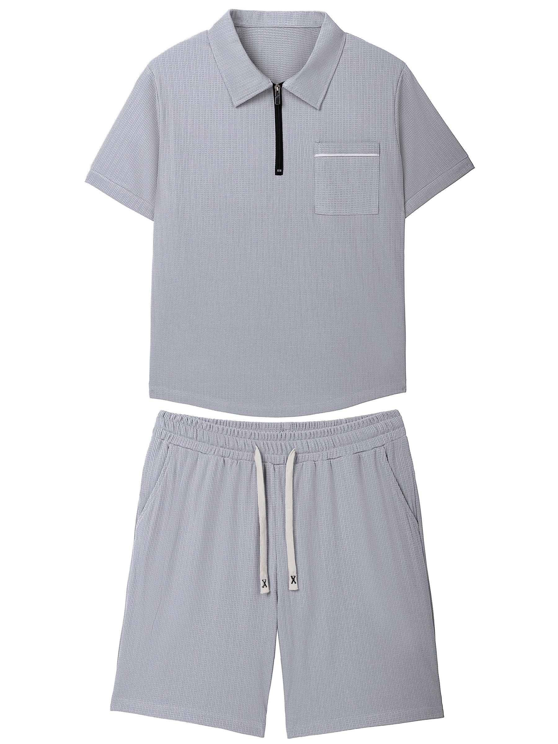 Fallon | Herenset 2-delig zomerpolo - Casual lichtgewicht outfit