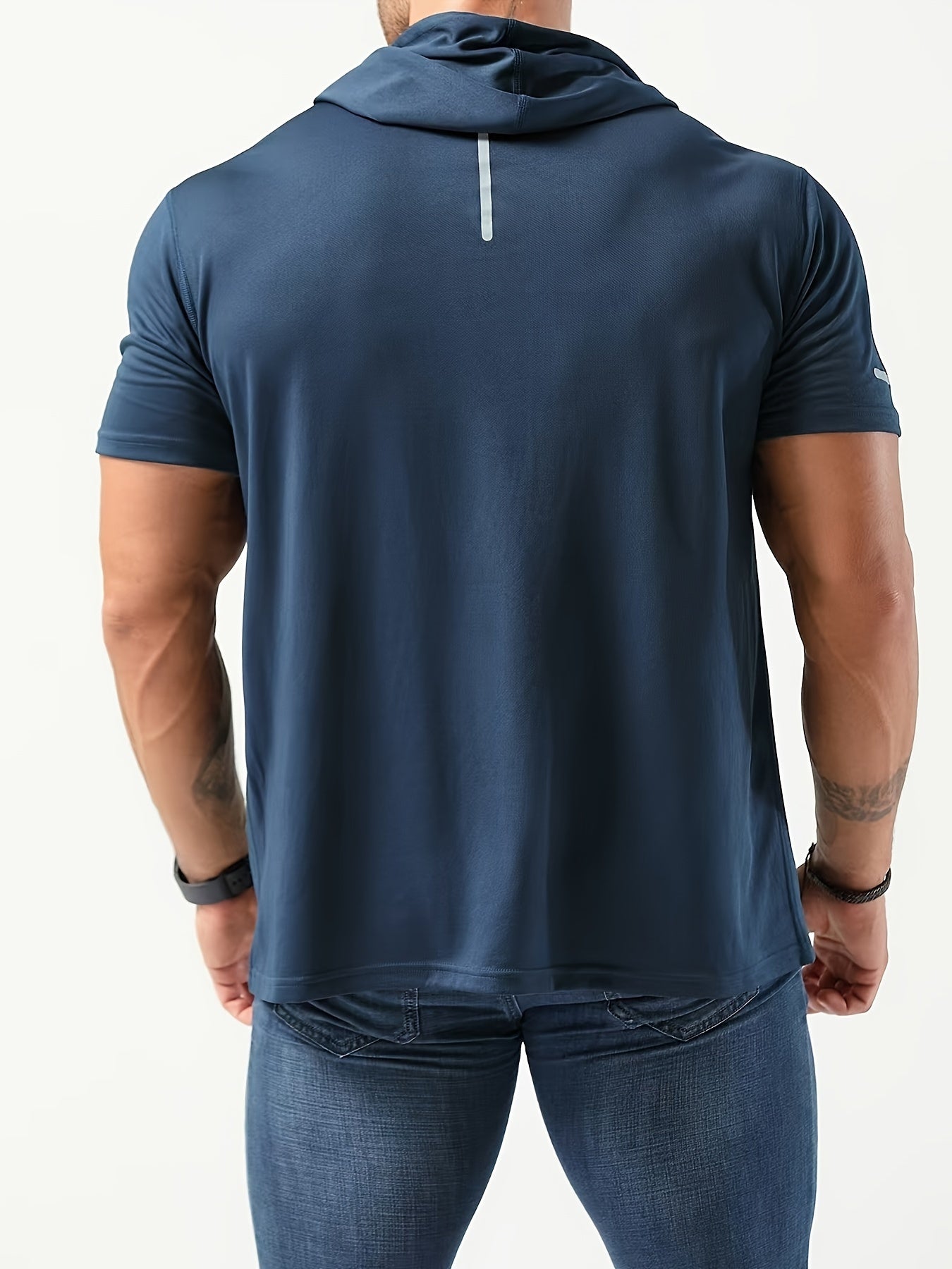 Fenno | Heren-T-shirt met capuchon - Sneldrogend, Trekkoord, Ideaal voor Hardlopen & Training