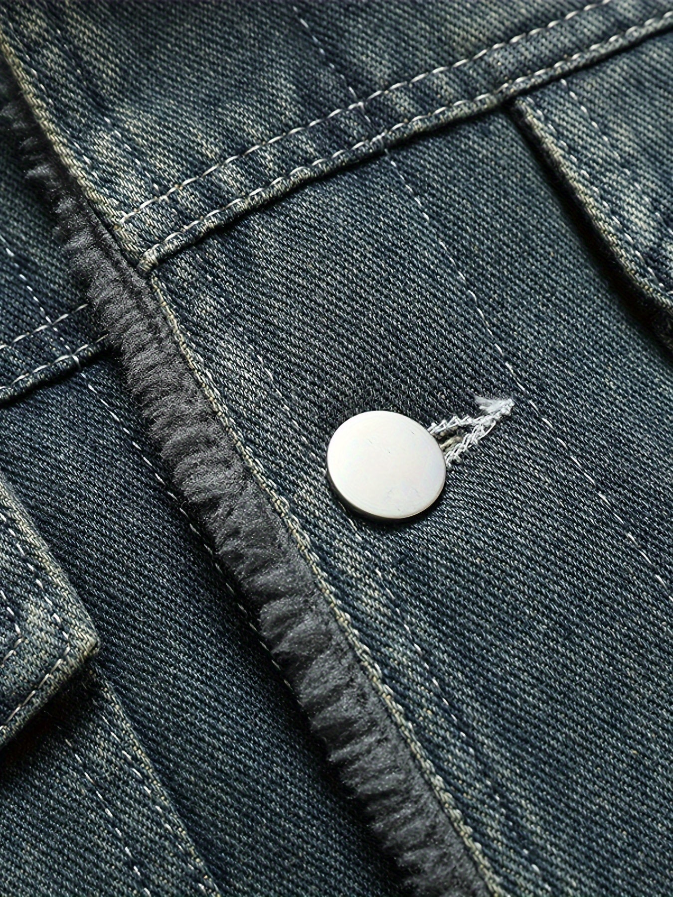 Gunter | Vintage gewassen spijkerjas voor heren met fleecevoering – Warme casual winterjas