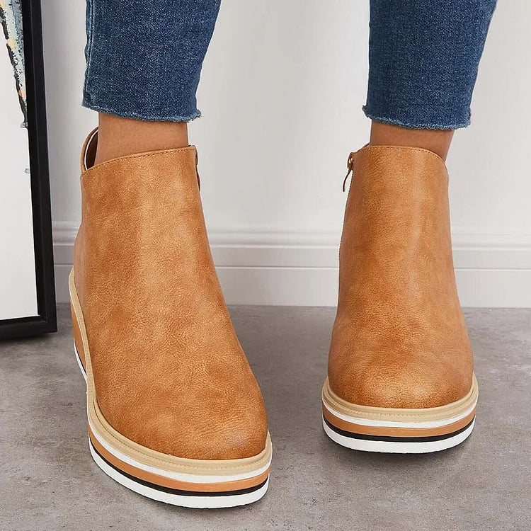 Vellora | Dames enkellaarsjes met wollen voering – Elegante winterlaarzen