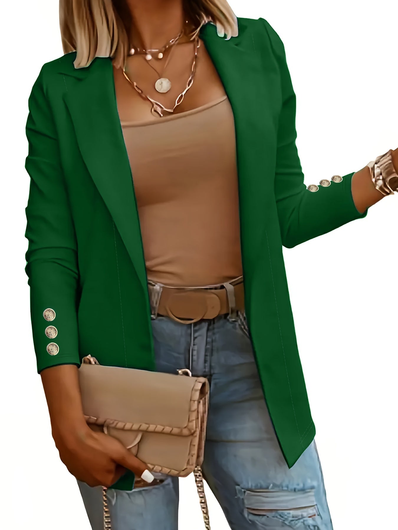 Albina | Blazerjasje met open voorkant voor dames - Casual Elegante werkkleding