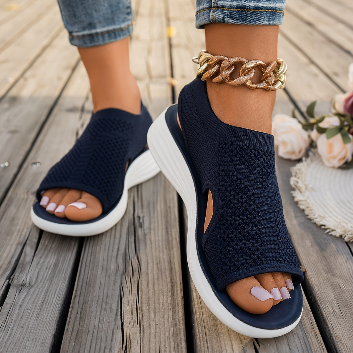 Airva | Lichtgewicht sandalen met steun voor de voetholte - ademende en gedempte slippers