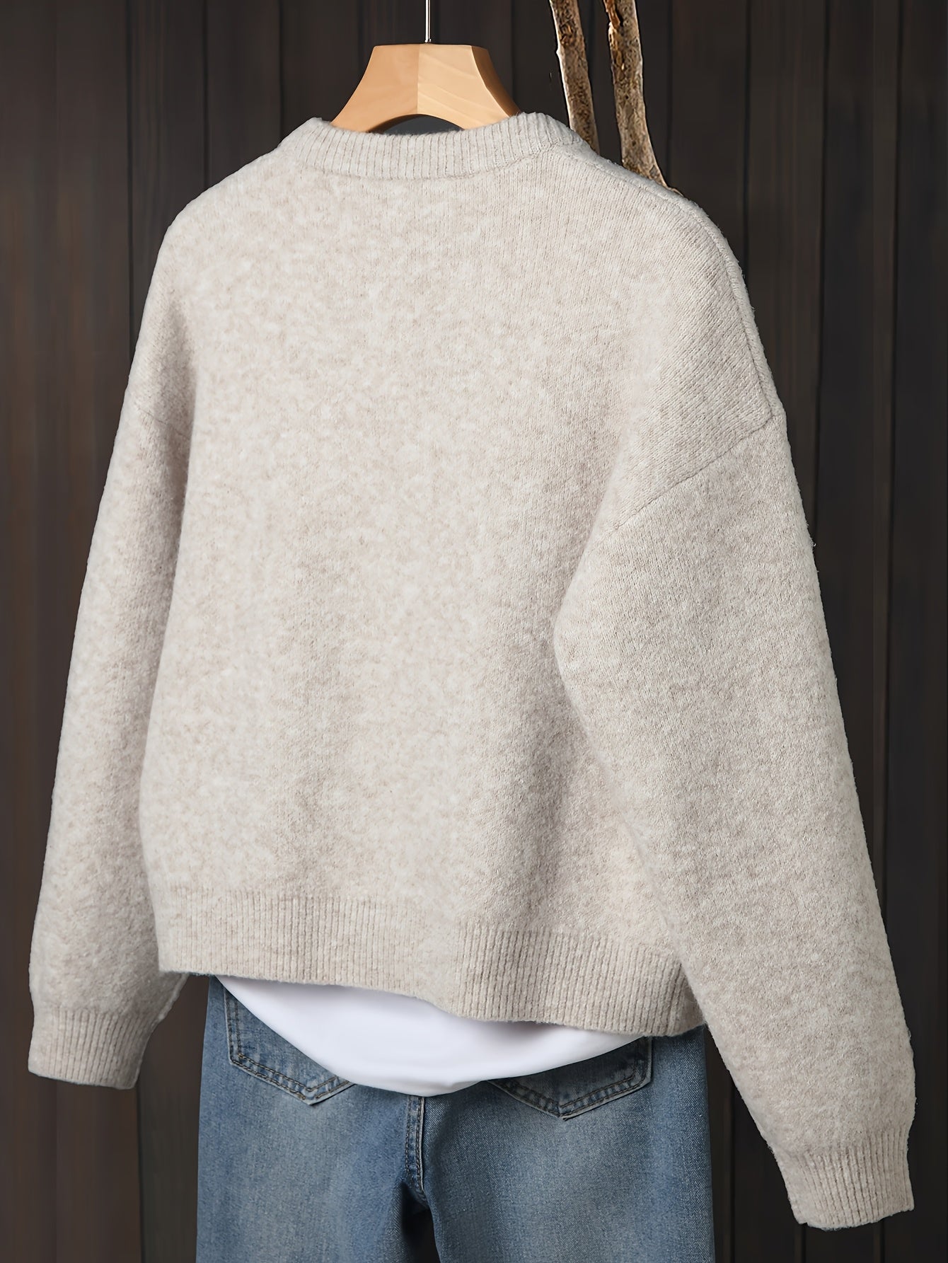 Myrrhith | Klassiek damesvest – Zachte trui met lange mouwen, Knoopsluiting, Comfortabele herfst-/winterlaag