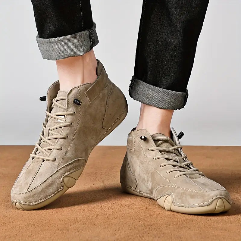 Bootrek | Heren Suède Enkellaars Sneakers – Stijlvolle Casual Boots met Slijtvaste Antislip Zool