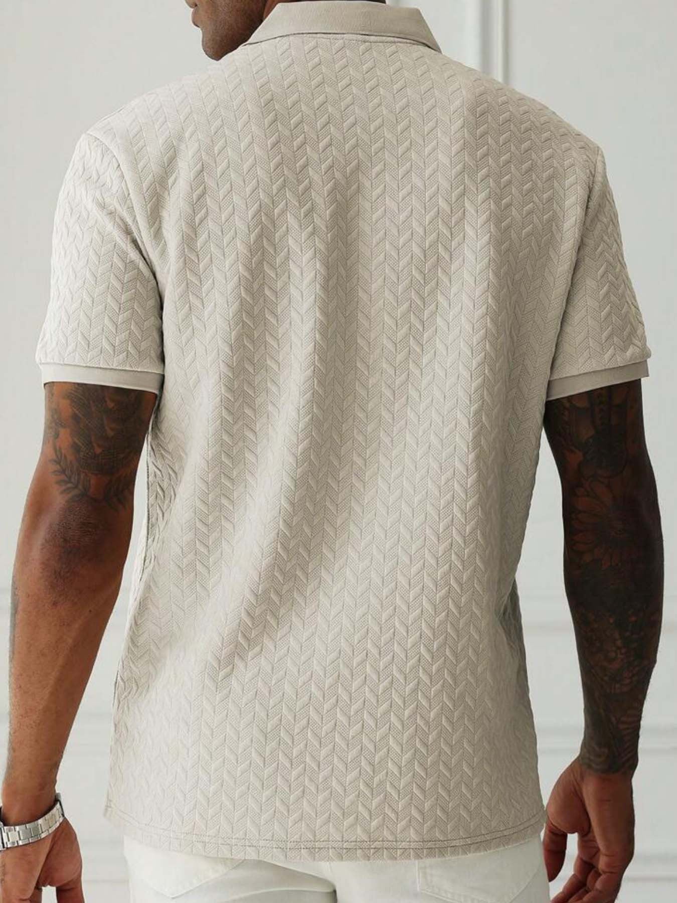 Aldous | Casual Herenpoloshirt met korte mouwen - Gestructureerde, elastische stof