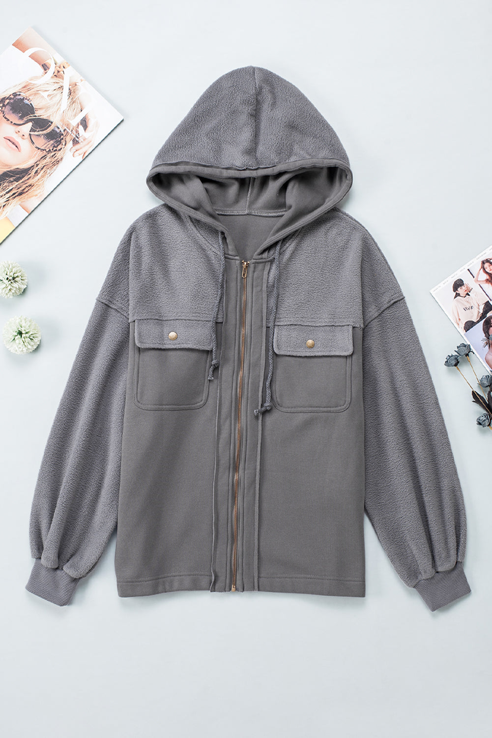 Ulirra | Damesjas met koord en oversized ritssluiting - Casual Streetwear-jas