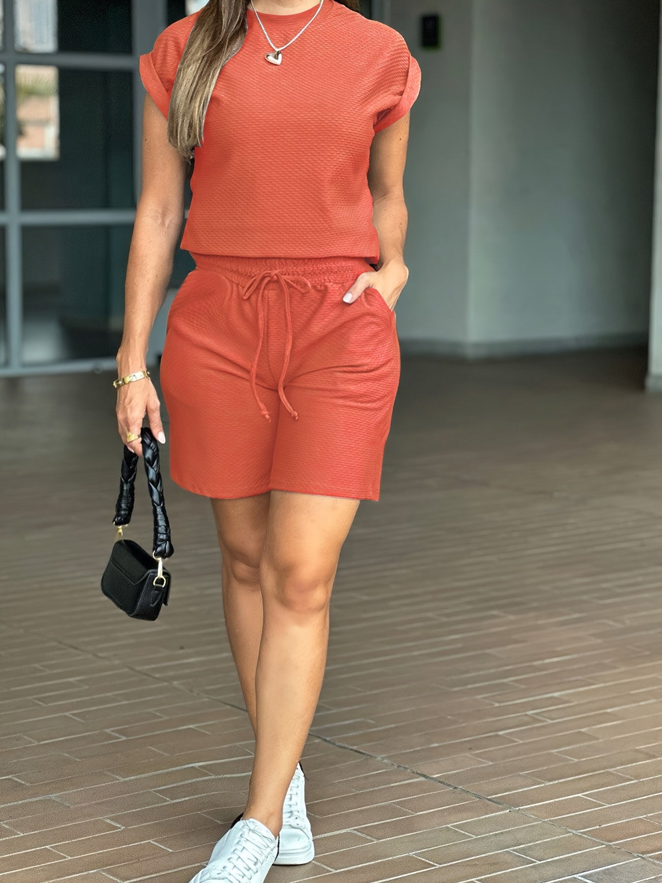 Vjera | Vrouwenset - T-shirt & korte broek Casual lichtgewicht tweedelig