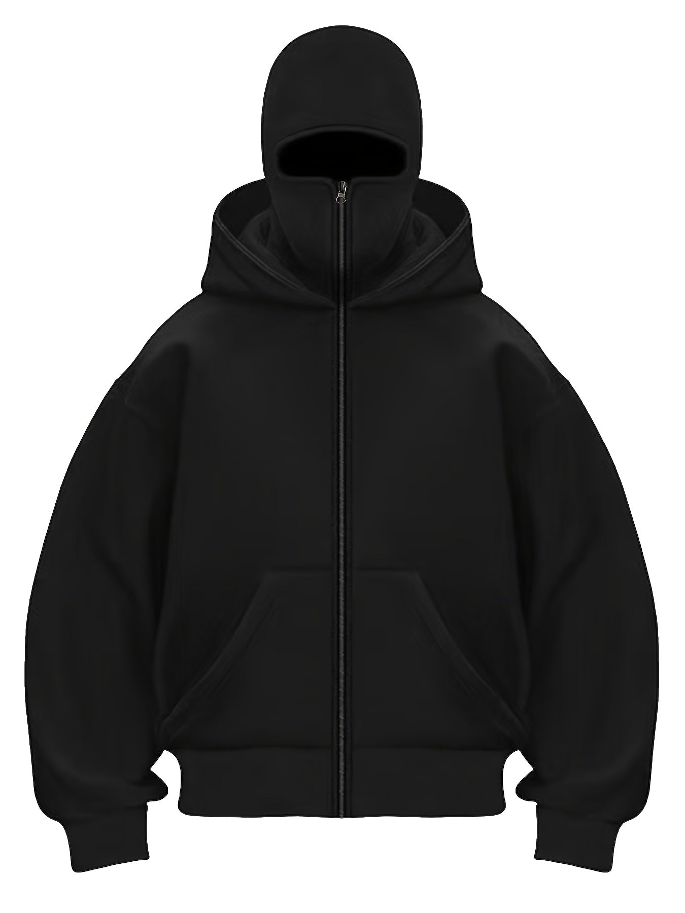 Akselsson | Herenhoodie met masker – Casual effen pullover, kangoeroezak, streetwear, warm sweatshirt