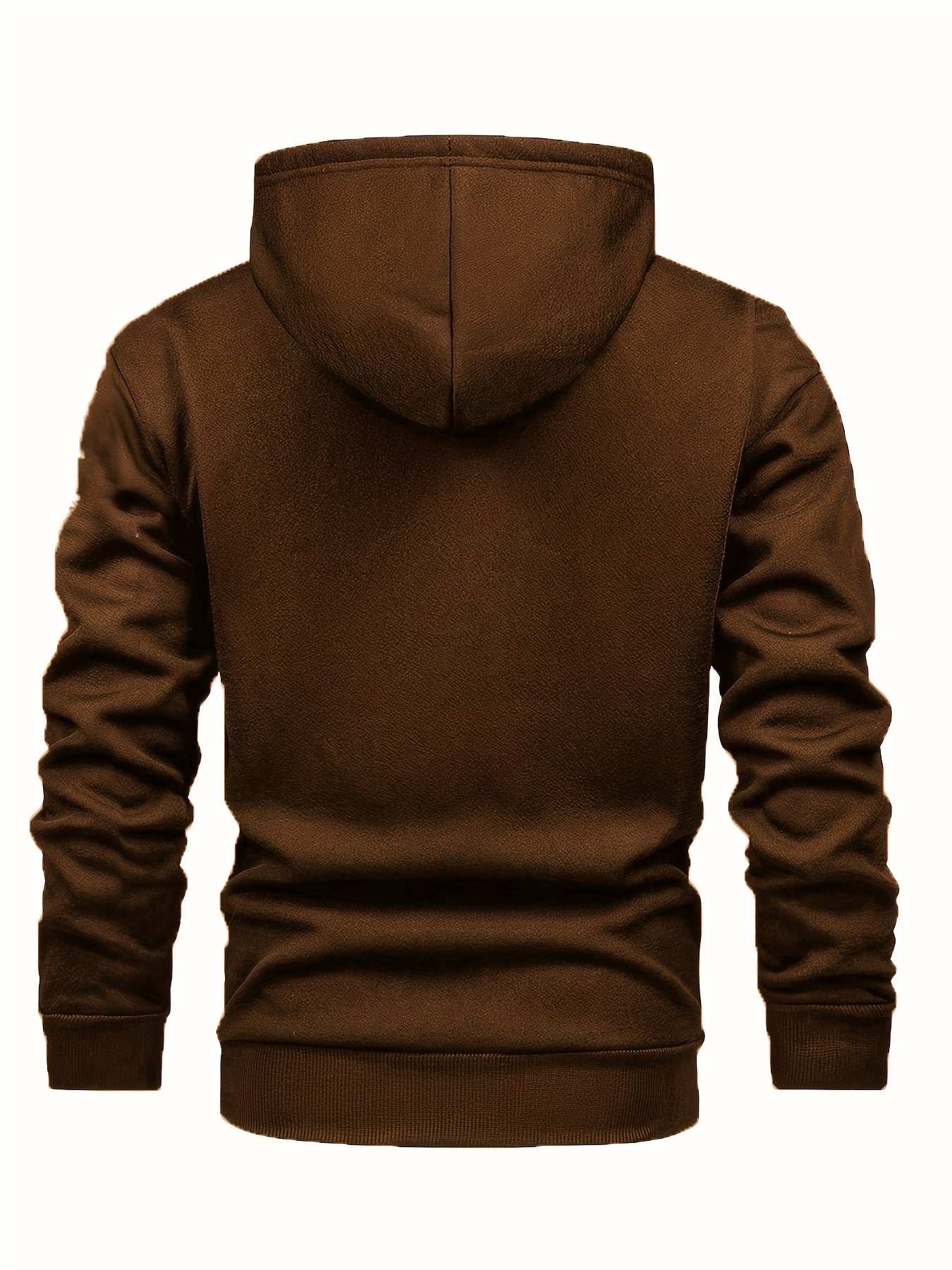 Zayden | Heren fleece gevoerde hoodie met ritssluiting – Casual hoodie met letterprint