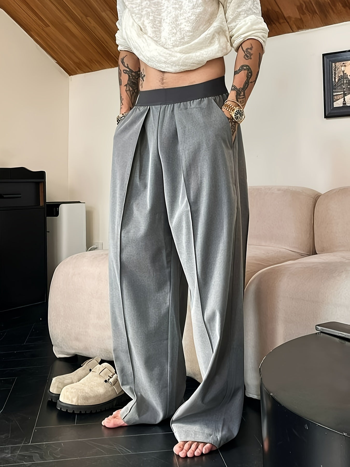 Arnthor | Casual loose fit herenbroek met elastische tailleband