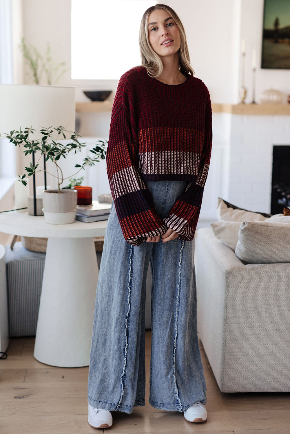 Maeryn | Mouwloze Denim Overall met wijde pijpen - Gerafelde zoom, open naden, casual jumpsuit