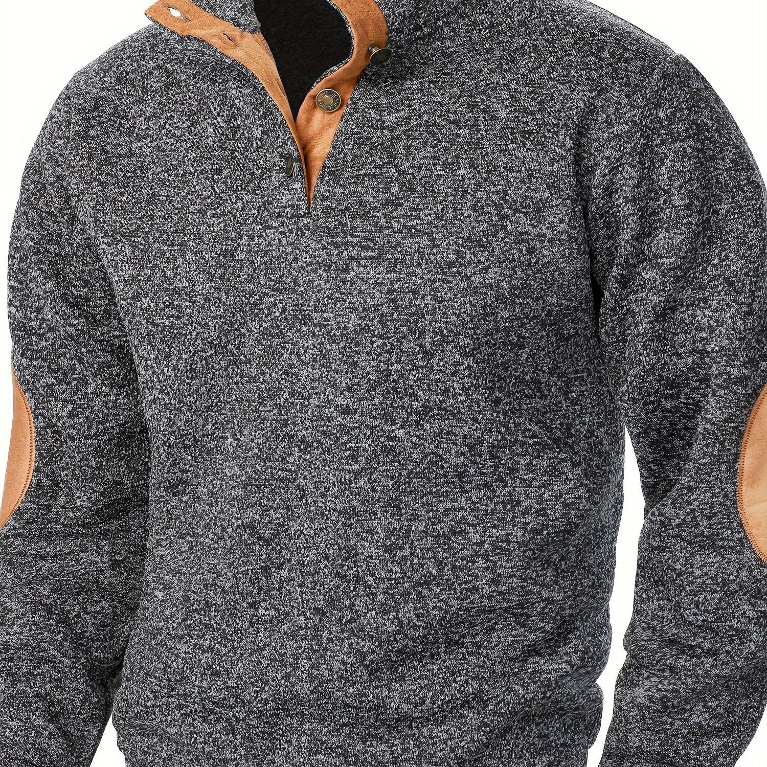 Kristoff | Herenpullover met opstaande kraag en lange mouwen – Casual herfst-wintertop