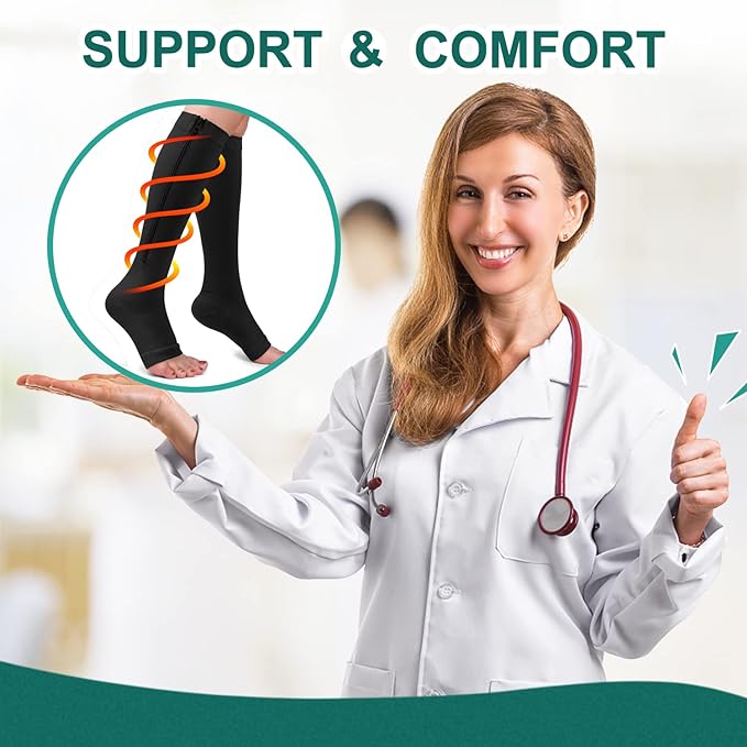 SootheSox | Easy-zip compressiekousen – De hele dag comfort, bloedsomloop en ondersteuning
