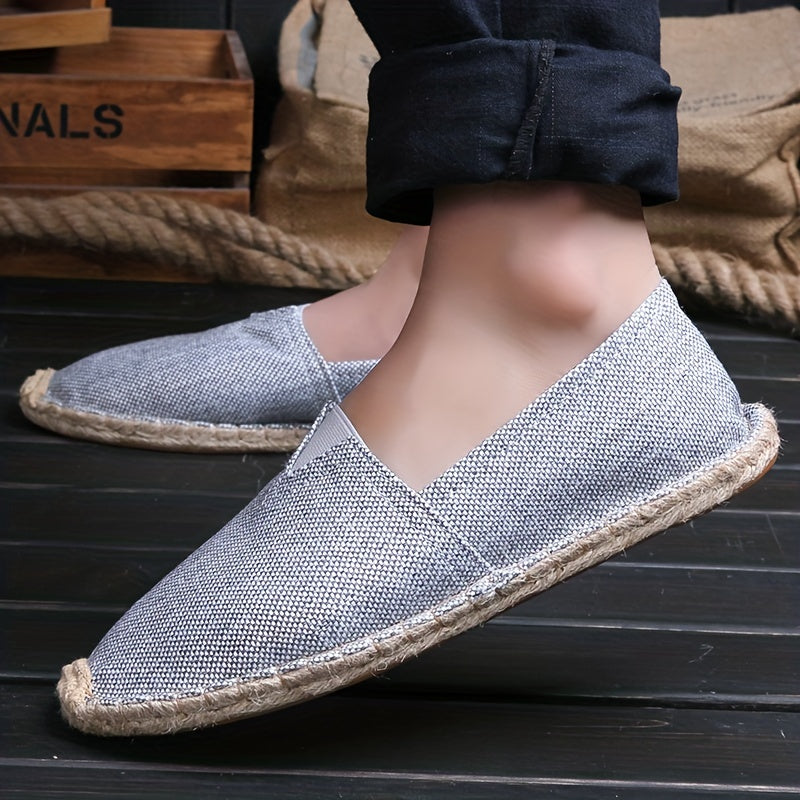 Zafran | Heren Boho Espadrilles - Lichtgewicht Ademend, Casual Canvas Strand Schoeisel