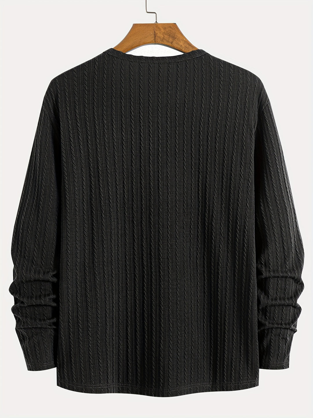Erykson | Gebreide Henley Overhemd voor heren - Lange Mouw, Halve Knoop, Casual Slim Fit Pullover Top