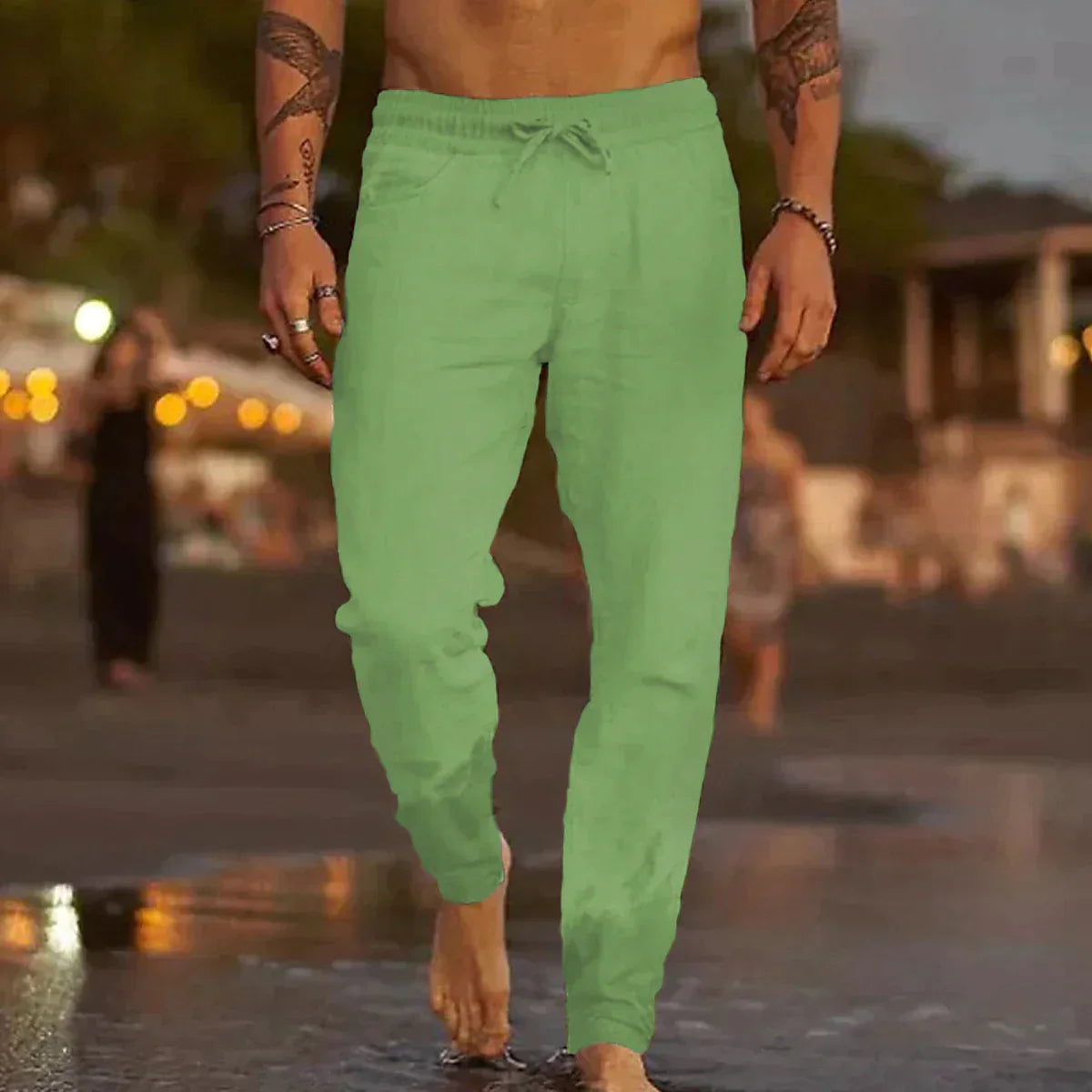 Tyvaren | Herenbroek van linnen - Casual Lichtgewicht Broek