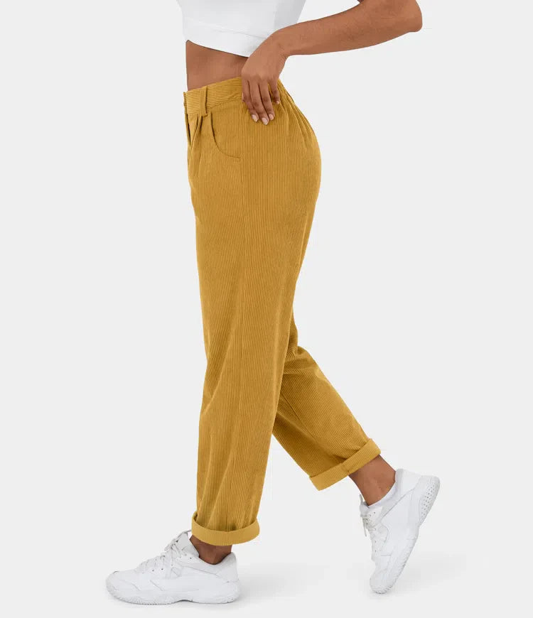Judita | Corduroy broek met hoge taille voor dames - comfortabel, stijlvol en veelzijdig