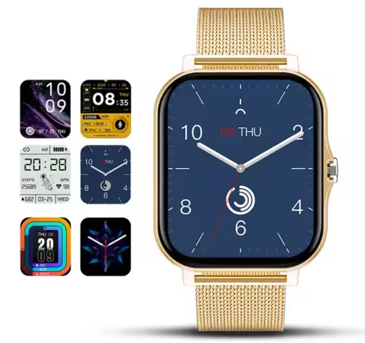 LuxeTime | Elegant Smartwatch voor vrouwen - Fitnesstracker, hartslagmonitor, stijlvol ontwerp