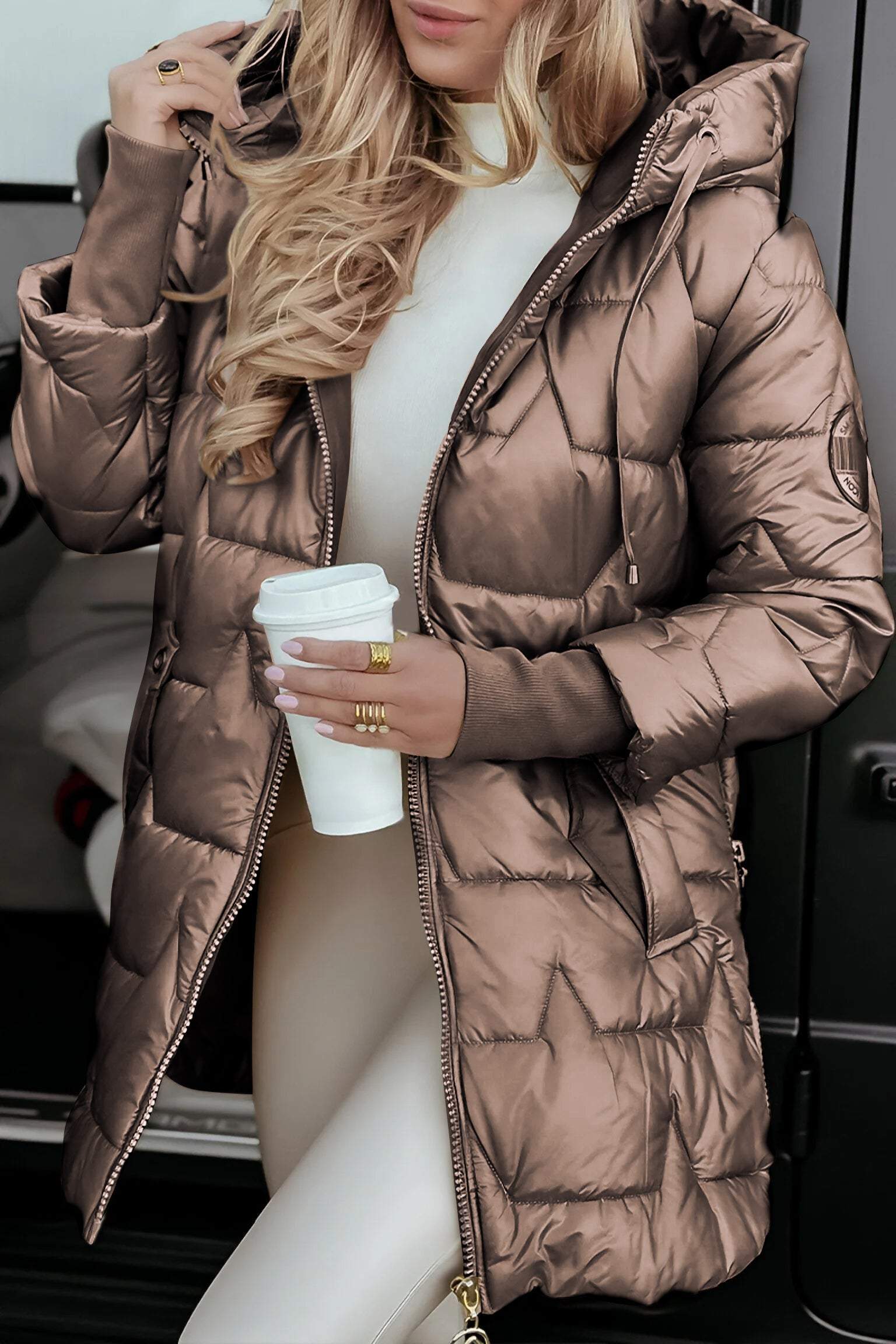 Rhyanna | Elegante damesjas met capuchon – Warme winterjas voor casual kleding