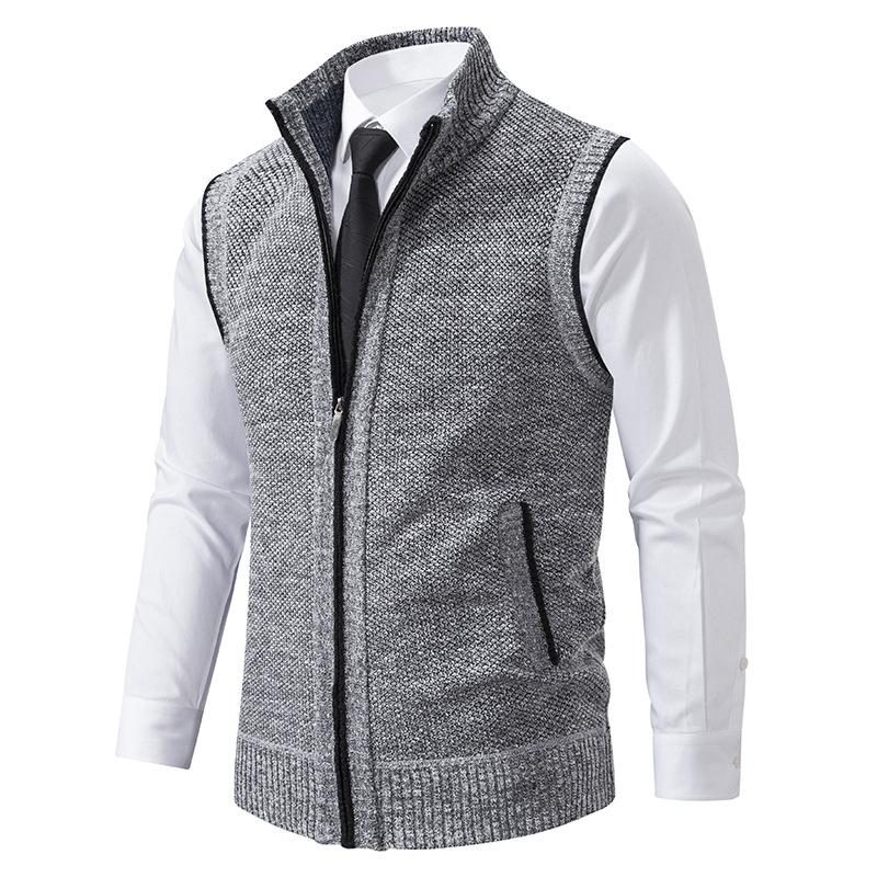 Olavo | Luxe mouwloos vest voor heren - volledige ritssluiting, slanke pasvorm, casual vest, elegant jasje