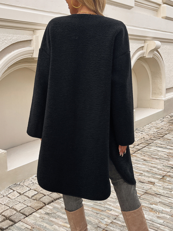 Lysindra | Lang fleecevest voor dames - Zachte winterlaag, casual bovenkleding voor de herfst
