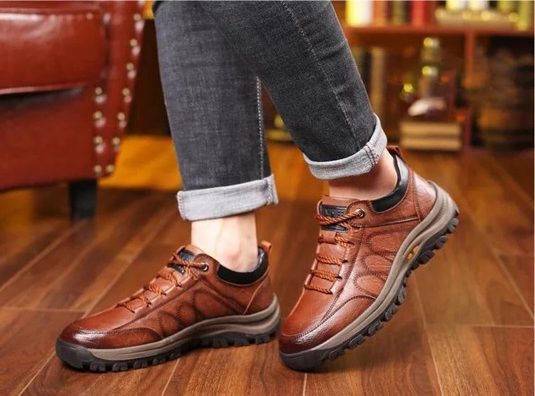 WalkBreeze | Casual ademende herenschoenen – Handgestikt, steun voor de voetboog, antislip sneakers