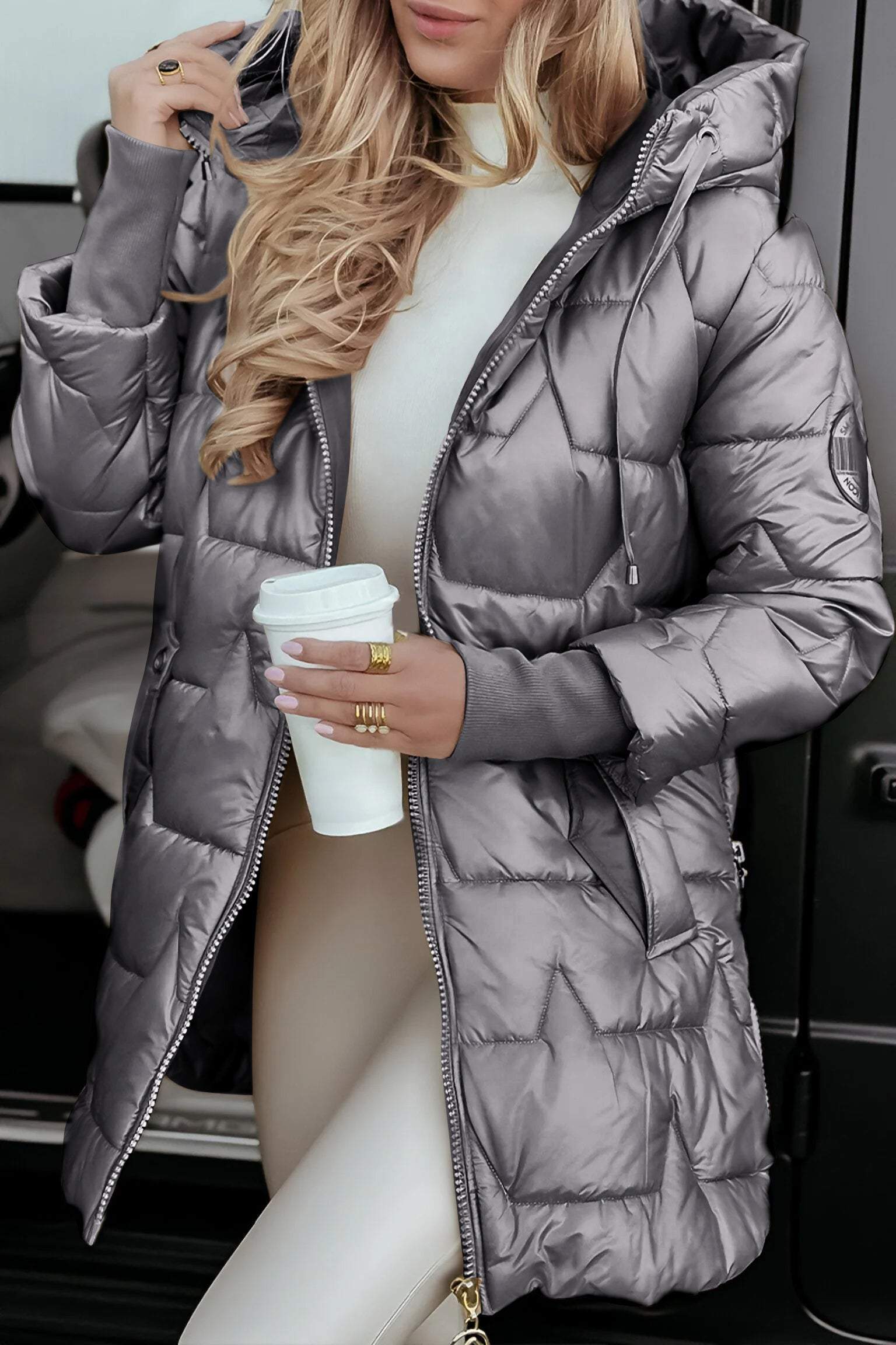 Rhyanna | Elegante damesjas met capuchon – Warme winterjas voor casual kleding