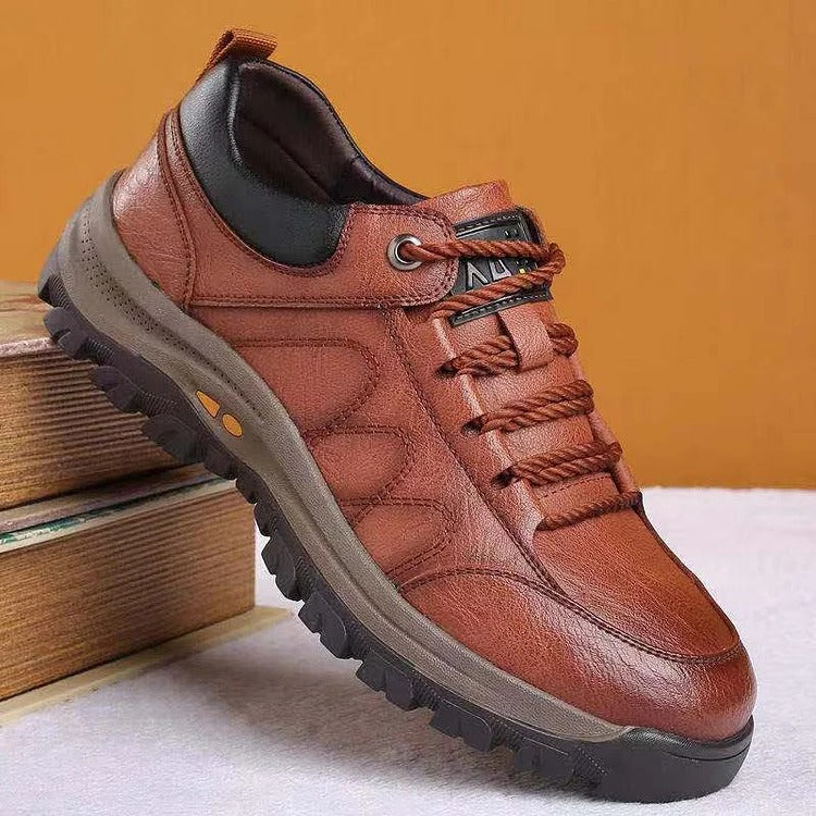 WalkBreeze | Casual ademende herenschoenen – Handgestikt, steun voor de voetboog, antislip sneakers