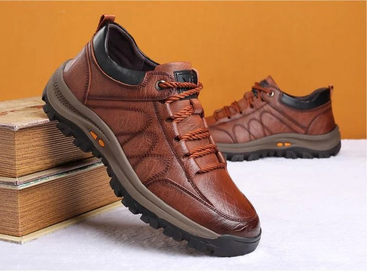 WalkBreeze | Casual ademende herenschoenen – Handgestikt, steun voor de voetboog, antislip sneakers