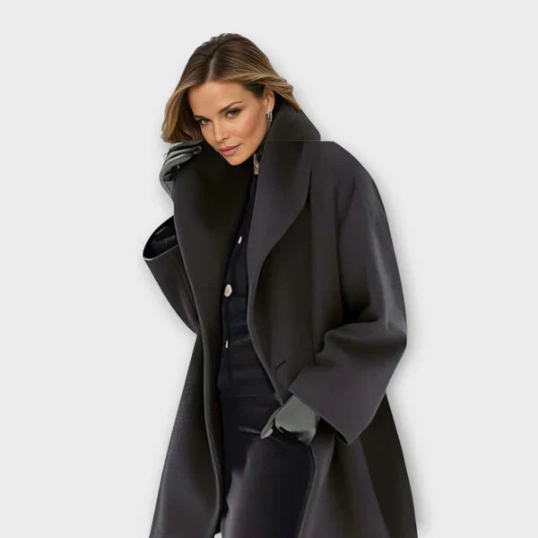 Delviana | Premium winddichte wollen jas voor dames – Warme, stijlvolle winter- en herfstjas