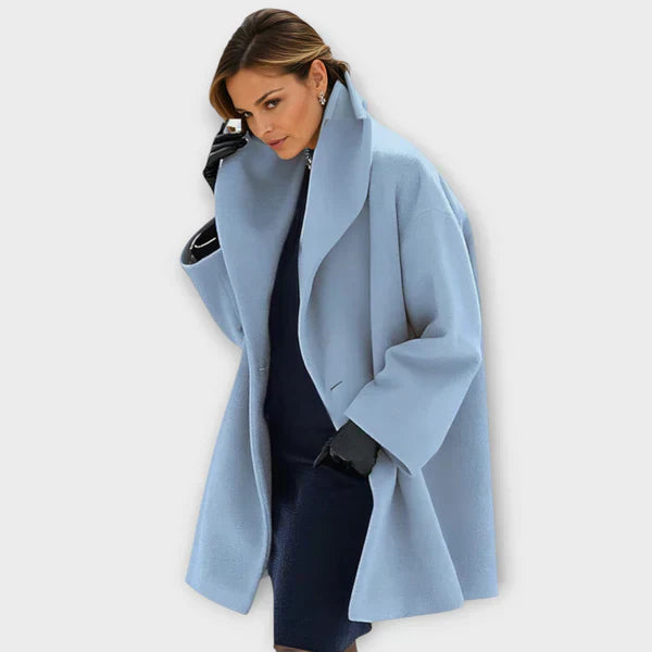 Delviana | Premium winddichte wollen jas voor dames – Warme, stijlvolle winter- en herfstjas