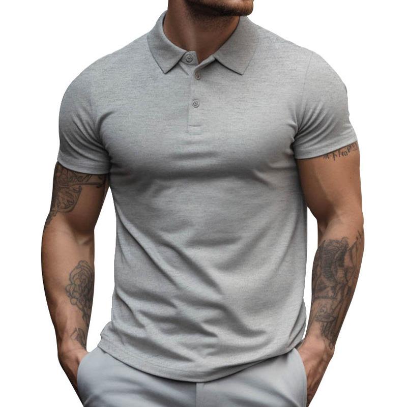 Lorven | Slim Fit Poloshirt - Korte Mouw, Casual Katoen Mix Zomer T-shirt
