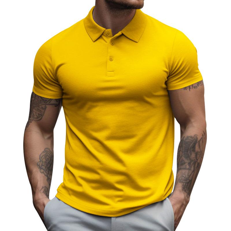 Lorven | Slim Fit Poloshirt - Korte Mouw, Casual Katoen Mix Zomer T-shirt