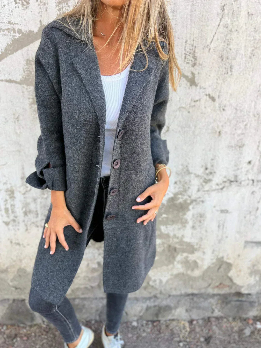 Jorynna | Casual gebreide jas voor dames – Relaxed fit, lichtgewicht, zacht, bovenkleding voor herfst en winter