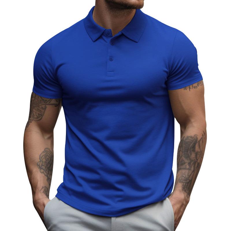 Lorven | Slim Fit Poloshirt - Korte Mouw, Casual Katoen Mix Zomer T-shirt