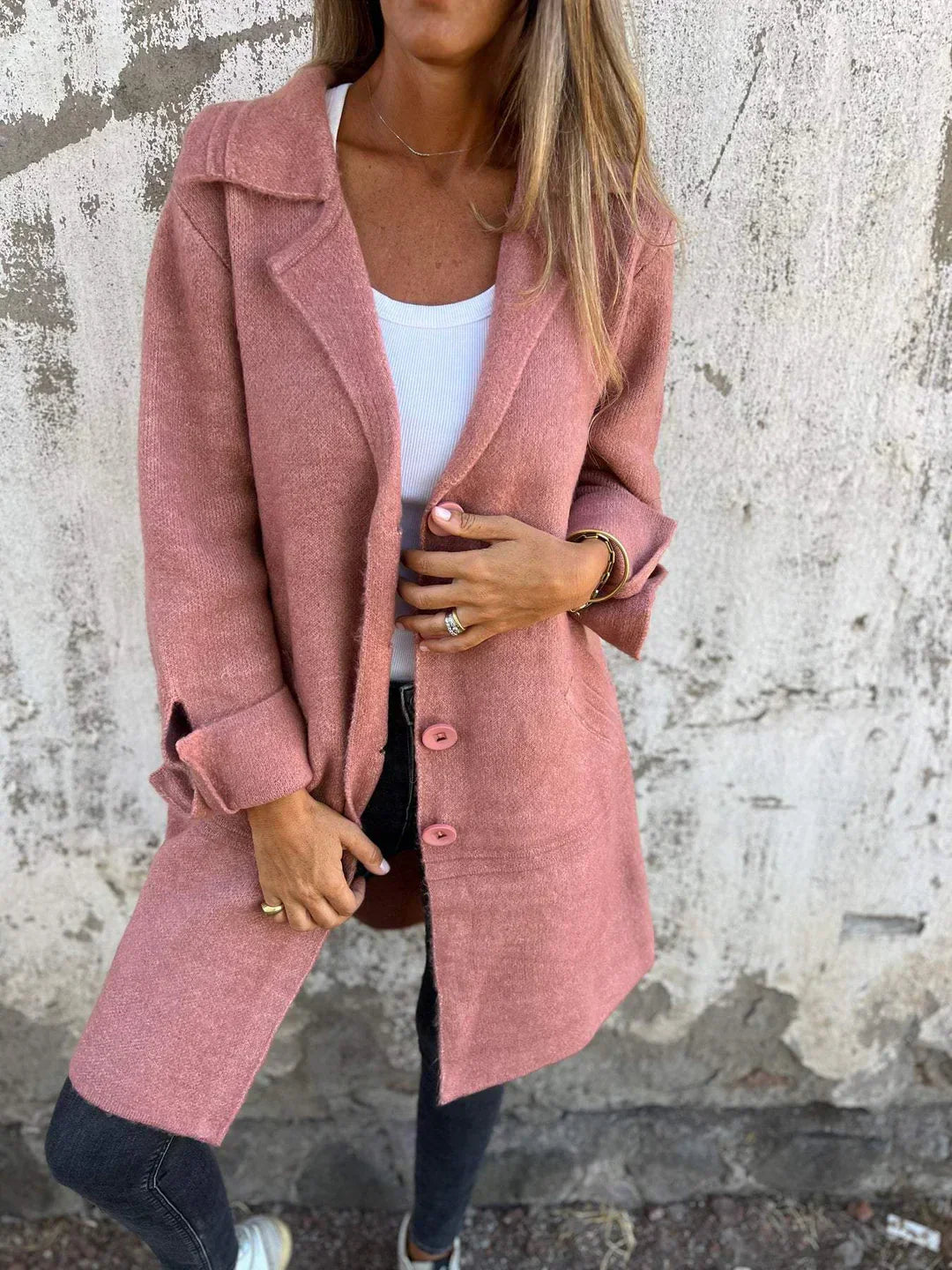 Jorynna | Casual gebreide jas voor dames – Relaxed fit, lichtgewicht, zacht, bovenkleding voor herfst en winter