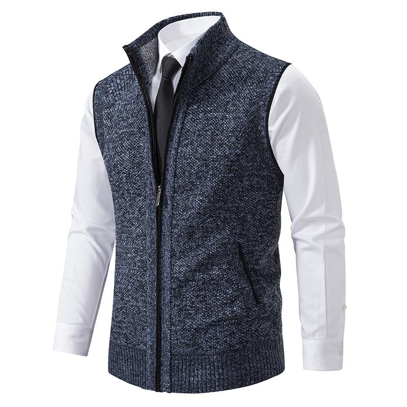 Olavo | Luxe mouwloos vest voor heren - volledige ritssluiting, slanke pasvorm, casual vest, elegant jasje