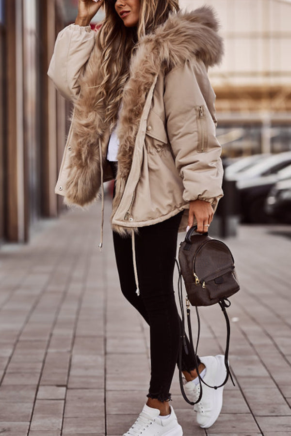 Calira | Winterparka jas met capuchon van imitatiebont voor dames - stijlvolle lange jas, casual buitenmode