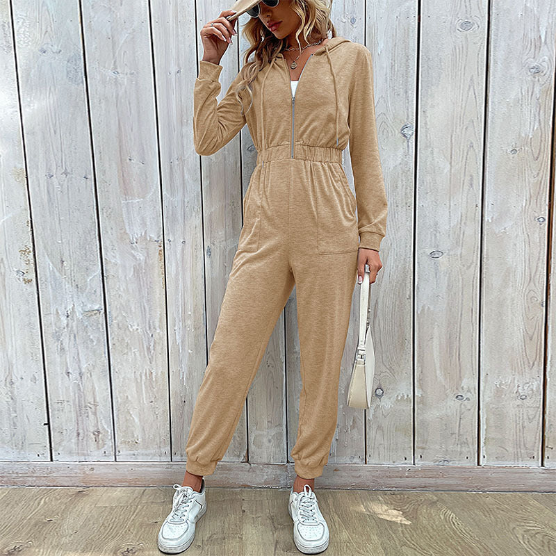 Valmira | Casual Jumpsuit met lange mouwen en capuchon voor dames - Comfortabel en stijlvol